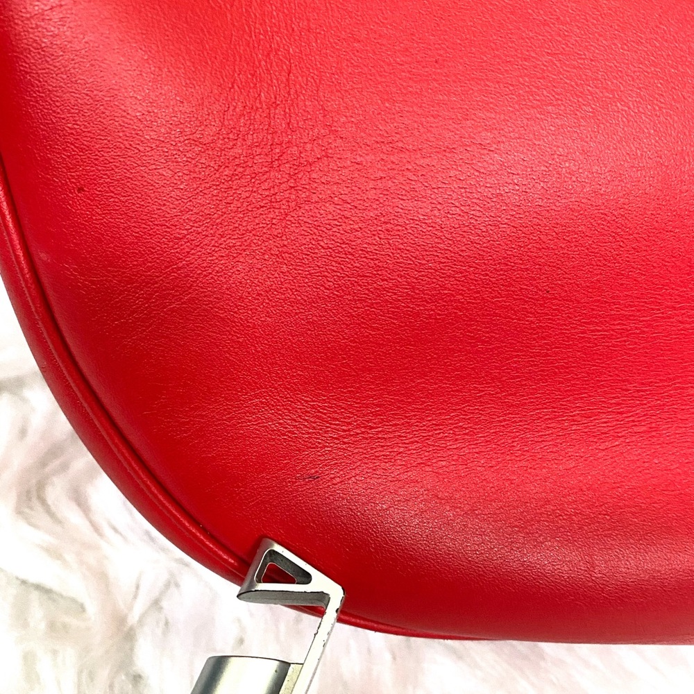 Coach Red Leather Hobo Shoulder Bag with Silver Hardware - Picture 14 of 14